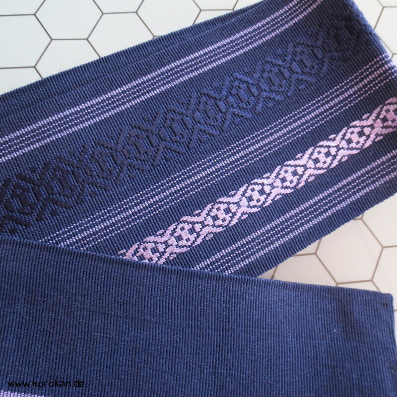 Kaku Kimono Gürtel Hakata, blau - flieder