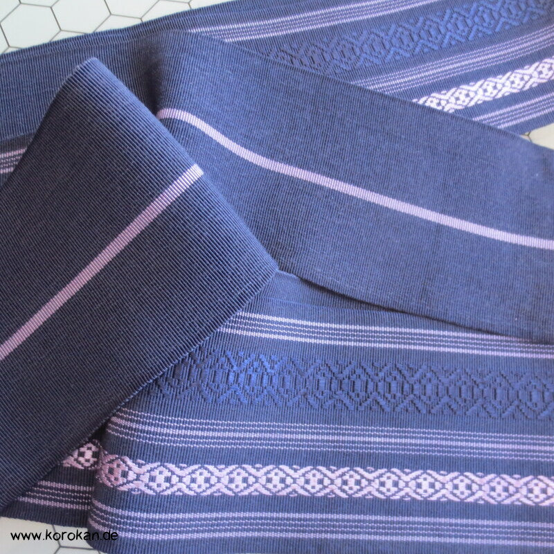Kaku Kimono Gürtel Hakata, blau - flieder