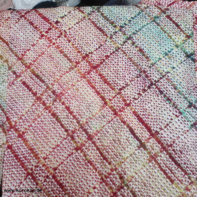 Full Shibori buntes diagonales Gitter Michiyuki Jacke