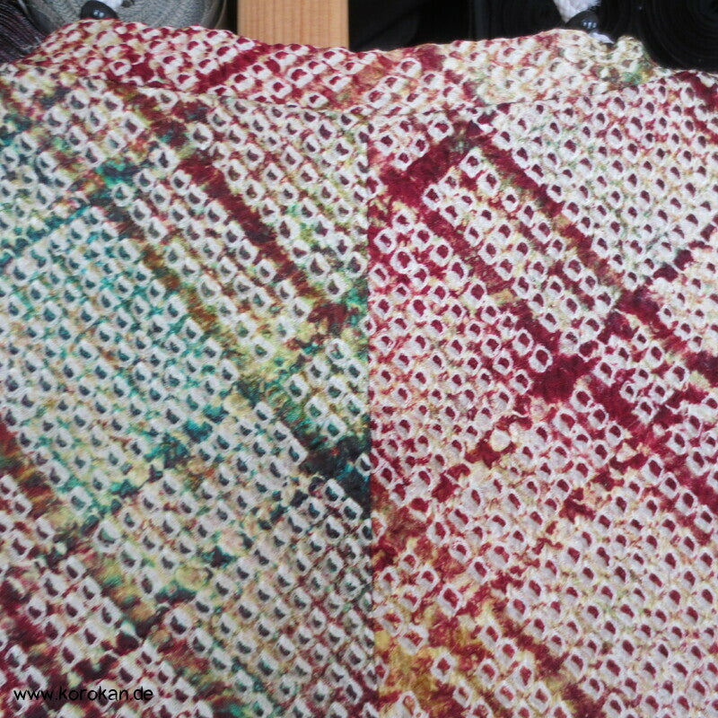 Full Shibori buntes diagonales Gitter Michiyuki Jacke
