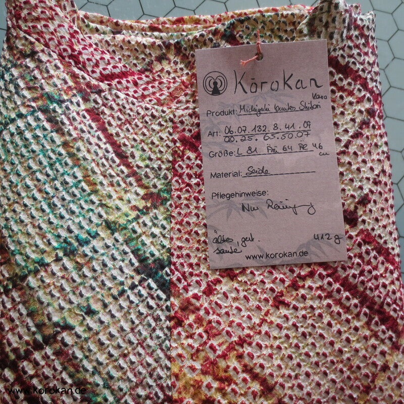 Full Shibori buntes diagonales Gitter Michiyuki Jacke