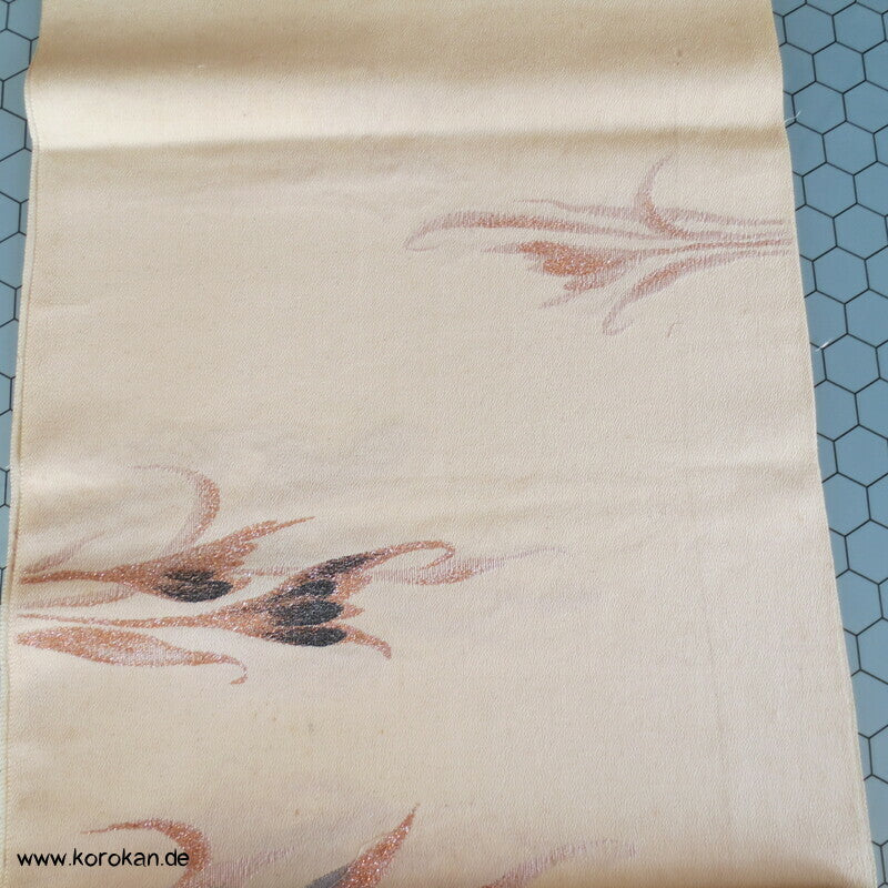 abstrahierte Blüten Japan Seide/Lurex Araihari Kimono Stoffrolle