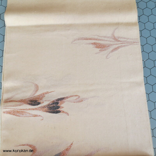 abstrahierte Blüten Japan Seide/Lurex Araihari Kimono Stoffrolle