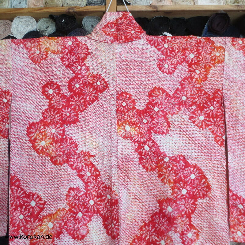 Full Shibori Kiku Komon Kimono