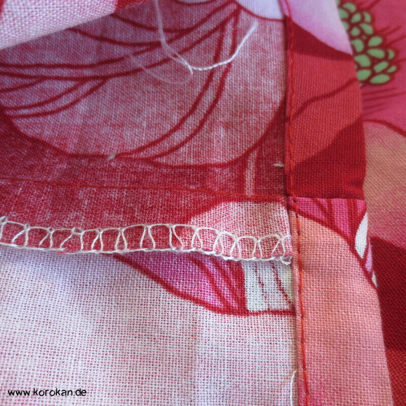 neuer Yukata, reine Baumwolle, Kamelien rot rosa