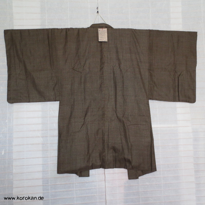 handgemalter Hahn Seiden Futter, Oshima Tsumugi Kasur Seiden Haori Kimono Jacke