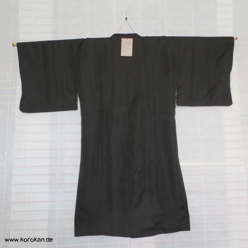 schwarzem Seiden Crepe Michiyuki Jacke - Drachenfutter