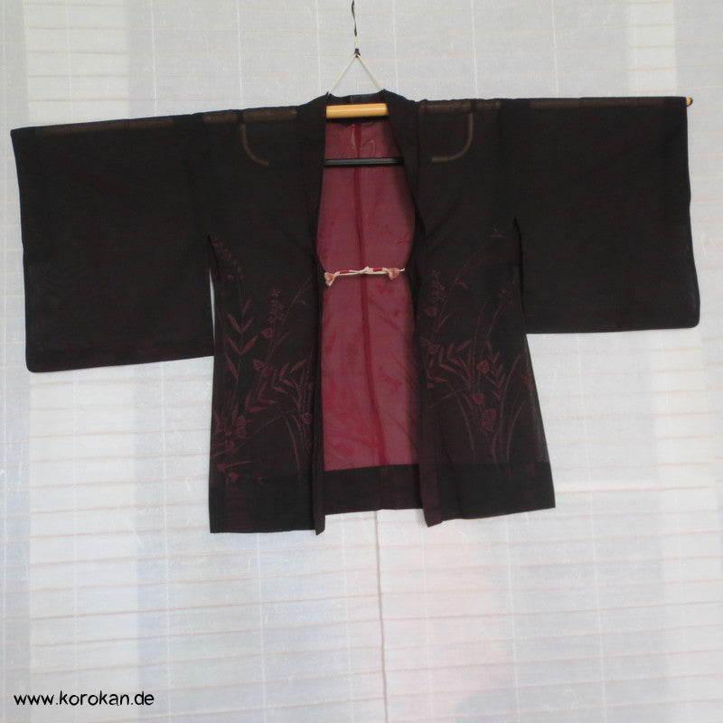 gewebte Gräser Organza Hitoe Haori Jacke