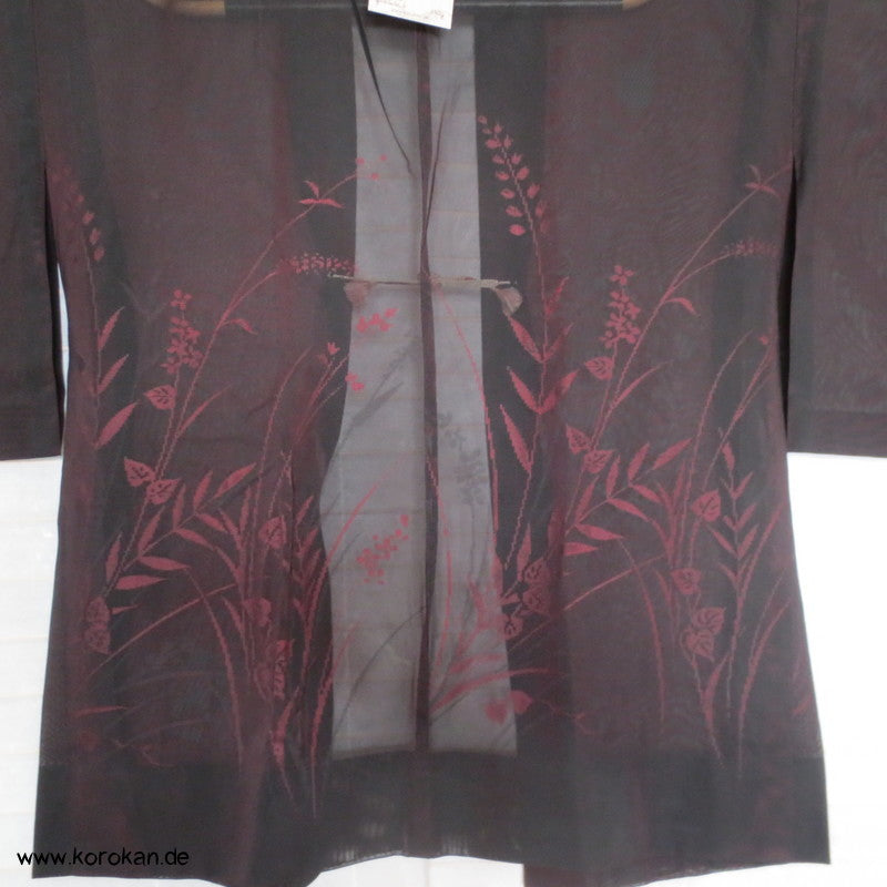 gewebte Gräser Organza Hitoe Haori Jacke