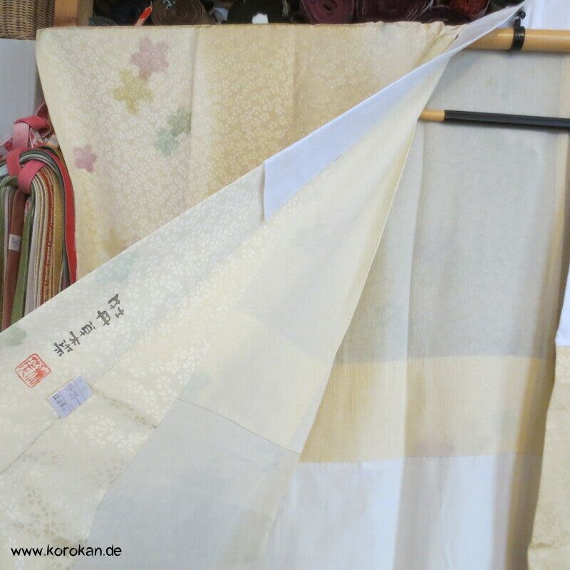 Sakura Seide Juban Unterkimono, teilgefüttert