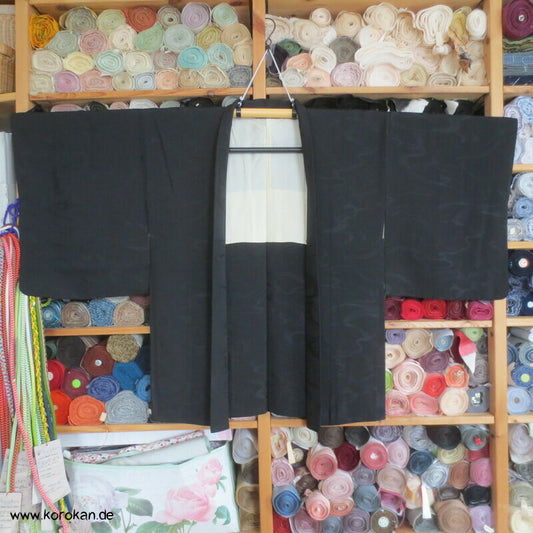 gewebte Wellenmarmorierung Haori Kimono Jacke