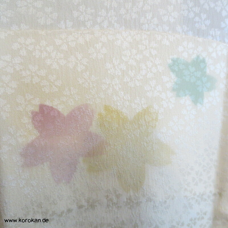 Sakura Seide Juban Unterkimono, teilgefüttert