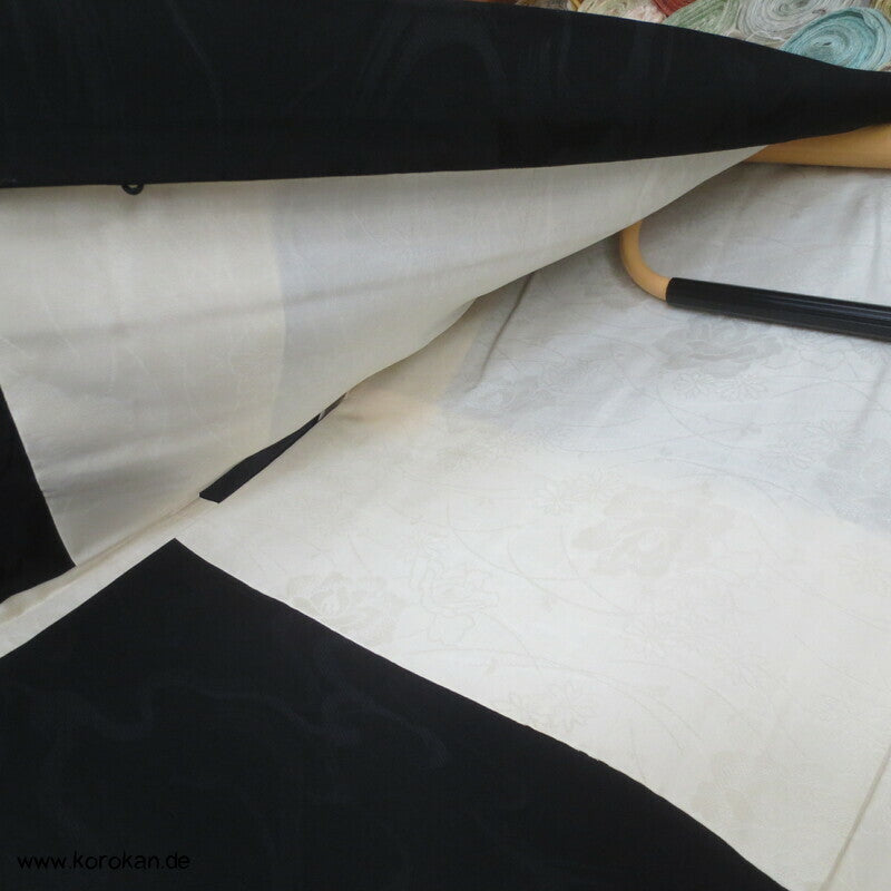 gewebte Wellenmarmorierung Haori Kimono Jacke
