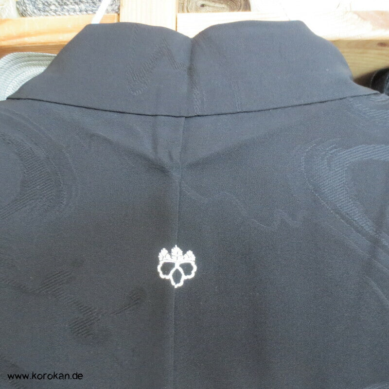 gewebte Wellenmarmorierung Haori Kimono Jacke
