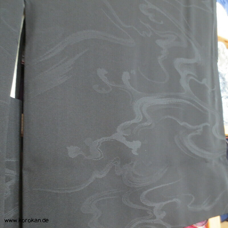 gewebte Wellenmarmorierung Haori Kimono Jacke