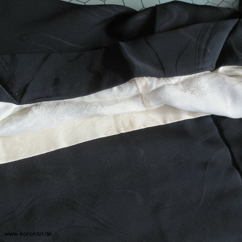 gewebte Wellenmarmorierung Haori Kimono Jacke