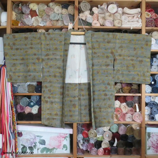 Haori Kimono Jacke Edo Komon Seidencrepe