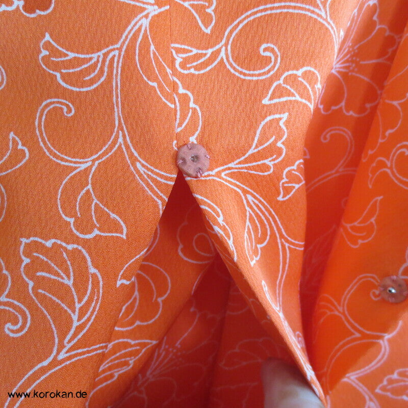 Arabesken auf mandarine Seide Michiyuki Jacke