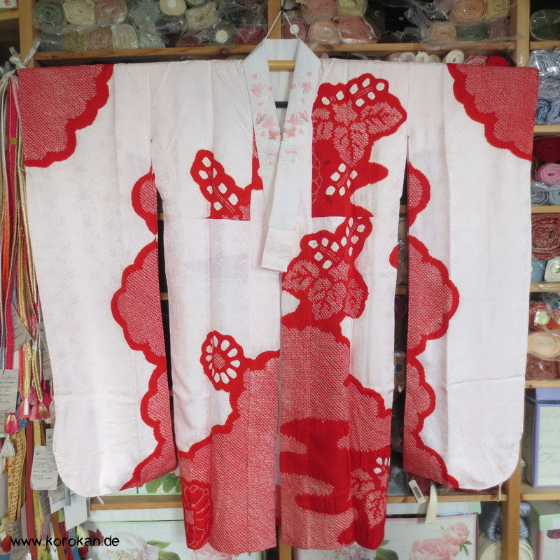 Shibori, Stickereien Han Eri, Juban Kimono für Furisode