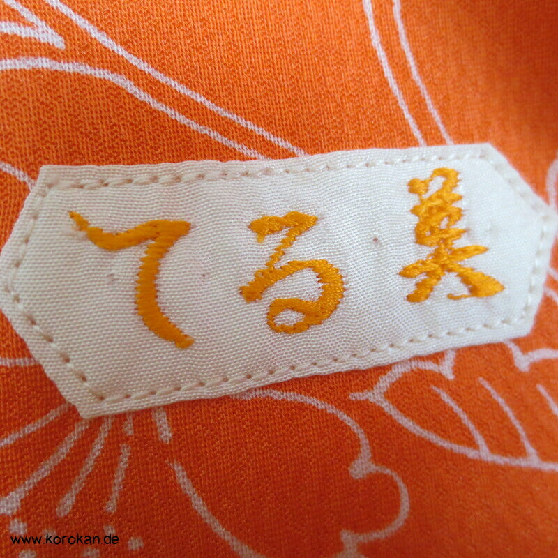 Arabesken auf mandarine Seide Michiyuki Jacke