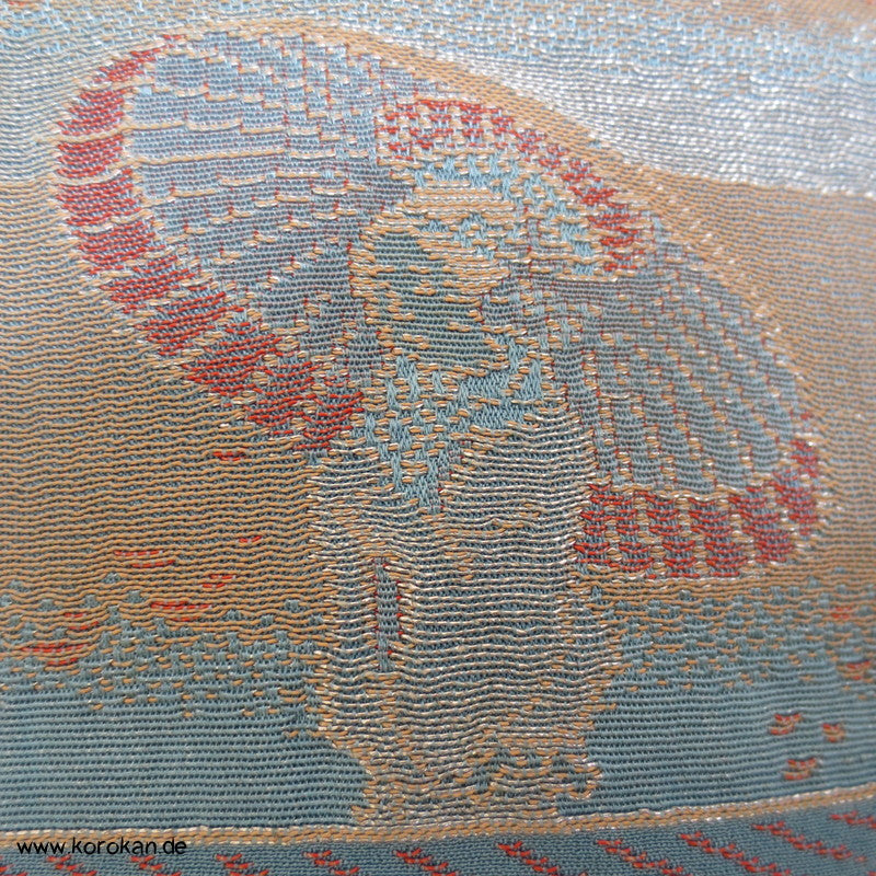 Shikishi Bilder Omeshi Seidenbrokat 1950'er Komon Kimono