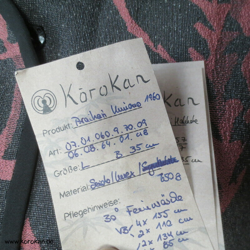Übergangskapuzenjacke A Linie aus 1960'er Kimono Seide mit Lurex