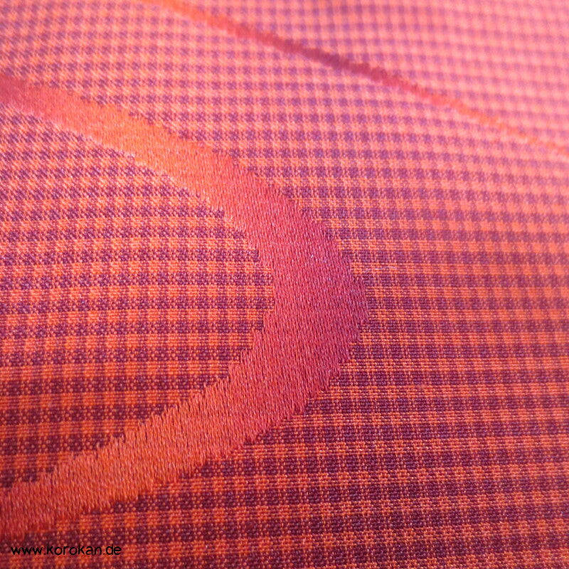 lange Michiyuki Kimono Jacke Seidenjacquard mit Fluss und Karomuster