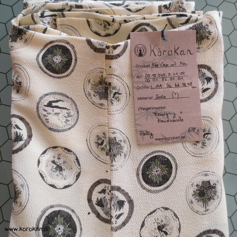 Mon artige Kreise Hitoe Kimono, Seiden Crepe