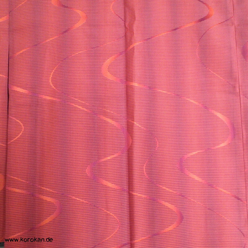 lange Michiyuki Kimono Jacke Seidenjacquard mit Fluss und Karomuster