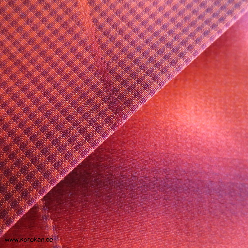 lange Michiyuki Kimono Jacke Seidenjacquard mit Fluss und Karomuster
