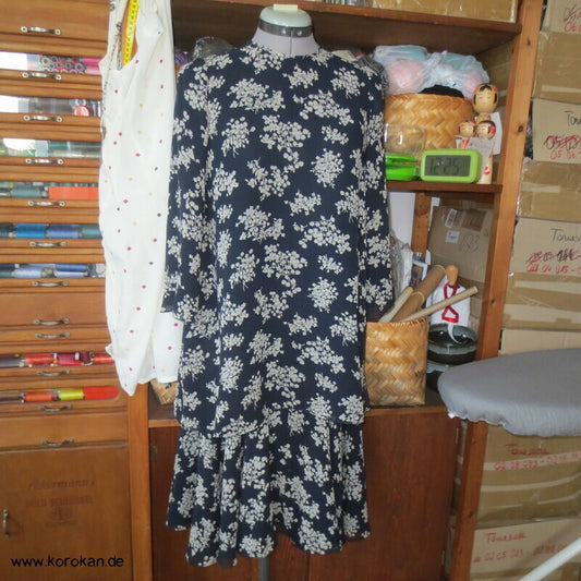 jun ashida japanisches Seiden Crepe Chiffon zweiteiliges Kleid, Gr. 32 / XS