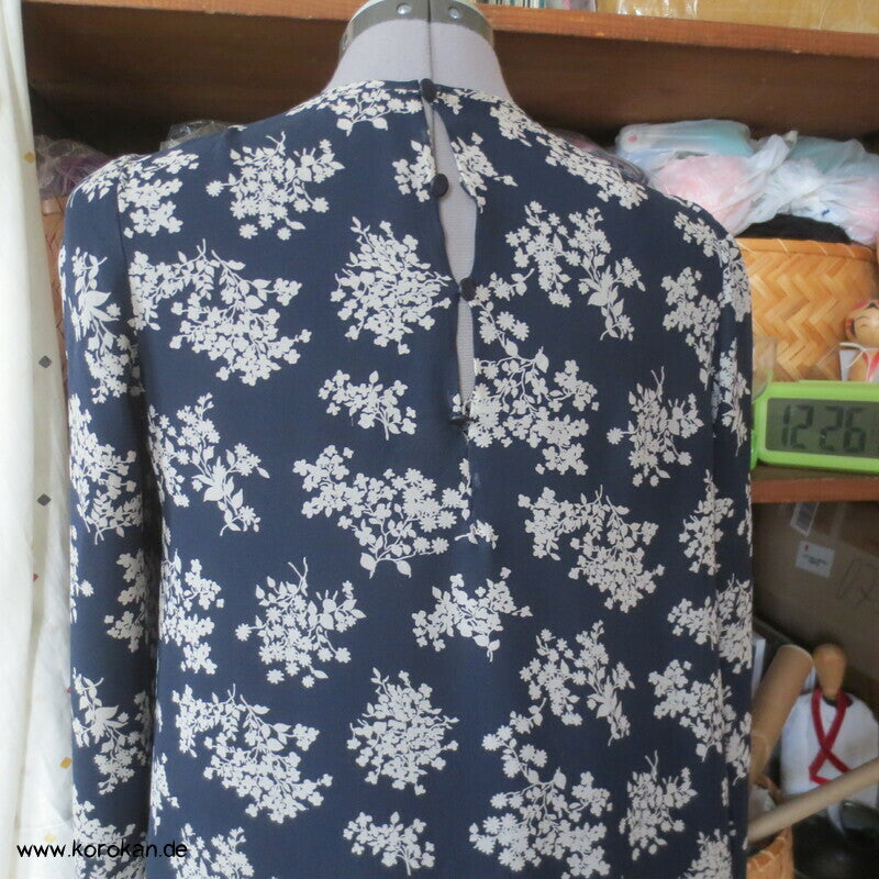 jun ashida japanisches Seiden Crepe Chiffon zweiteiliges Kleid, Gr. 32 / XS