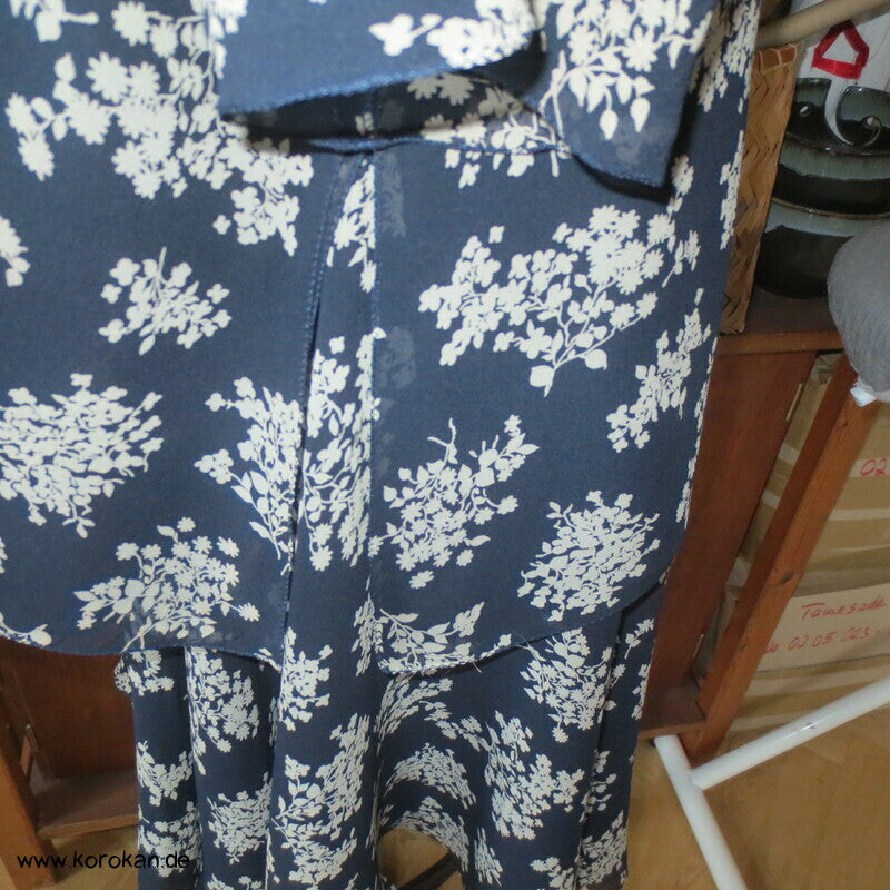 jun ashida japanisches Seiden Crepe Chiffon zweiteiliges Kleid, Gr. 32 / XS