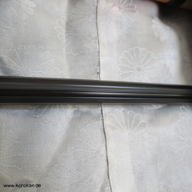 Seidencrepe schwarze Haori Kimono Jacke mit Himo