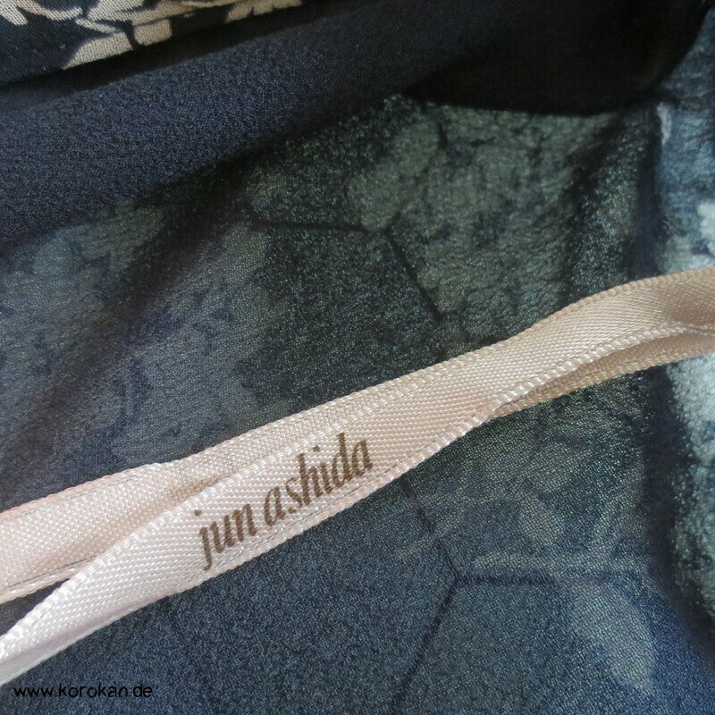 jun ashida japanisches Seiden Crepe Chiffon zweiteiliges Kleid, Gr. 32 / XS