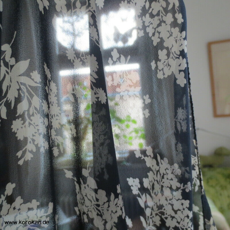 jun ashida japanisches Seiden Crepe Chiffon zweiteiliges Kleid, Gr. 32 / XS