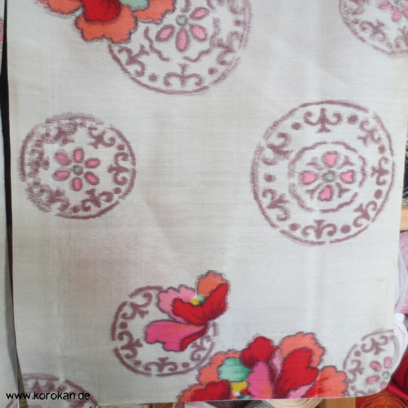 Kreise und Päonien Hitoe Meisen Seiden Komon Kimono