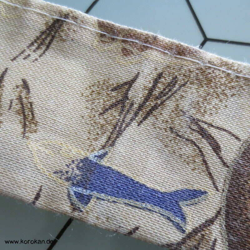 kleiner Baumwoll Himo Kimono Bindeband, Fische