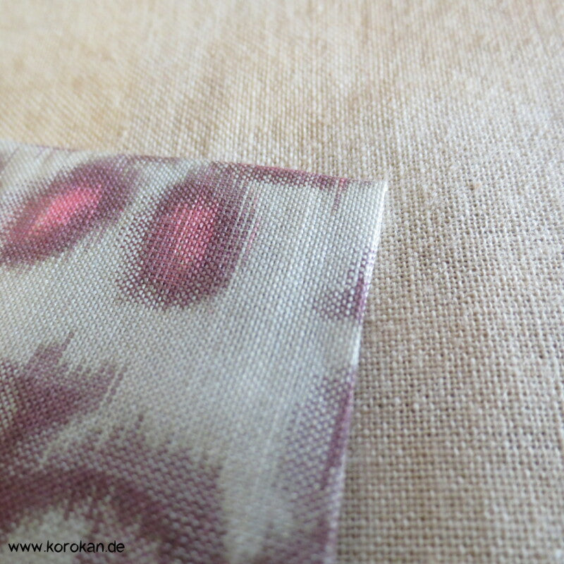 Kreise und Päonien Hitoe Meisen Seiden Komon Kimono