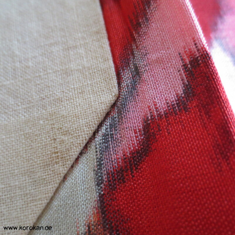 Kreise und Päonien Hitoe Meisen Seiden Komon Kimono