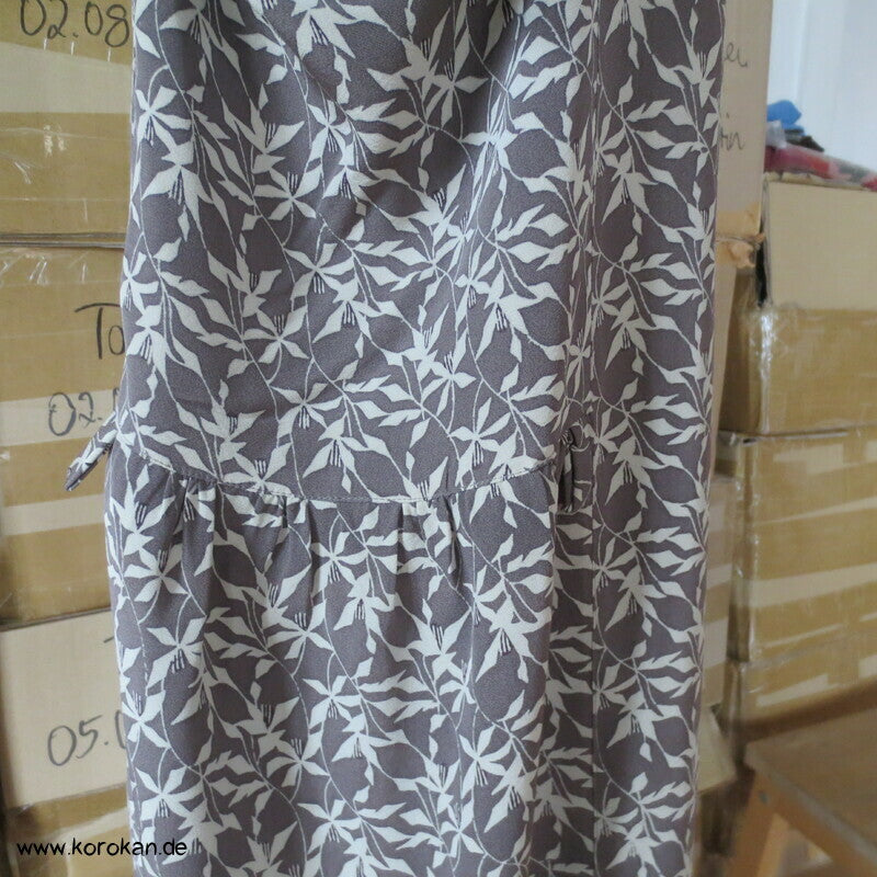 Japan Kimono Seiden Upcycling Reformkleid, Physalis Zweige, Gr. L, Unikat