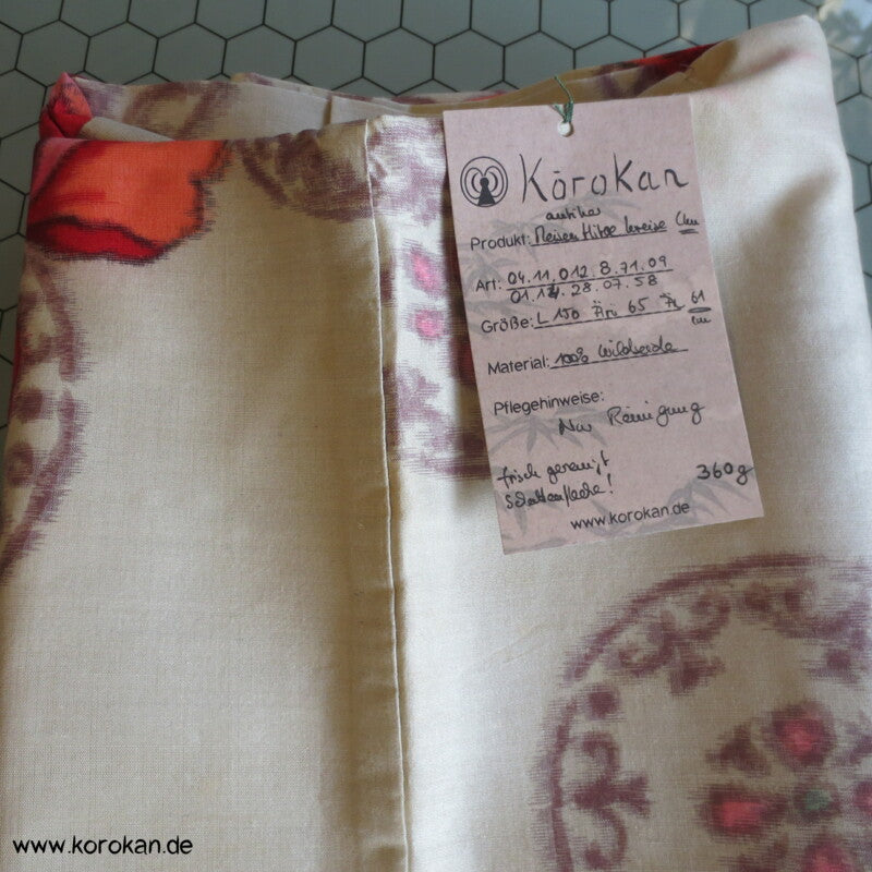Kreise und Päonien Hitoe Meisen Seiden Komon Kimono