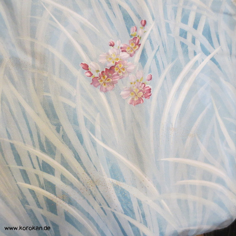 Iris, Golddruck Rondellen Homongi Seiden Kimono