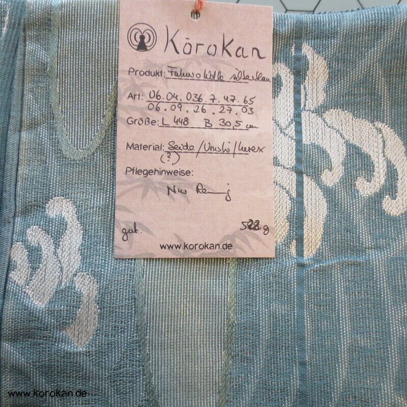 Wellen, Segaiha, Nebel silberblau Fukuro Obi