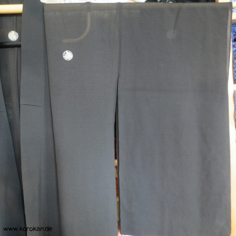 Ballonblumen antiker Tomesode Kimono aus Rho Seide