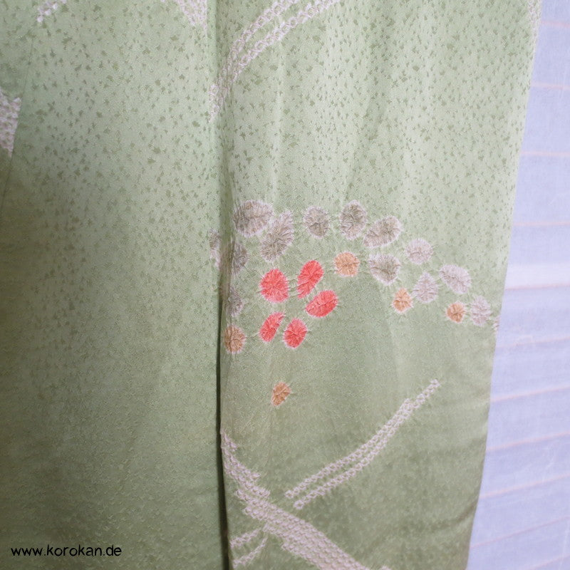 Frühlingswiese Shibori Seiden Komon Kimono