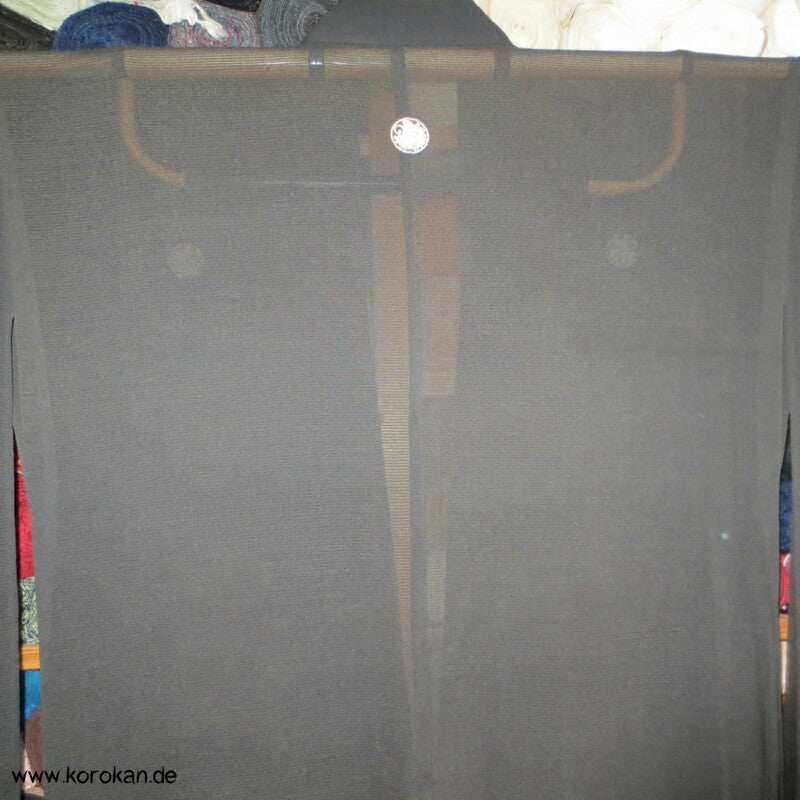 Ballonblumen antiker Tomesode Kimono aus Rho Seide