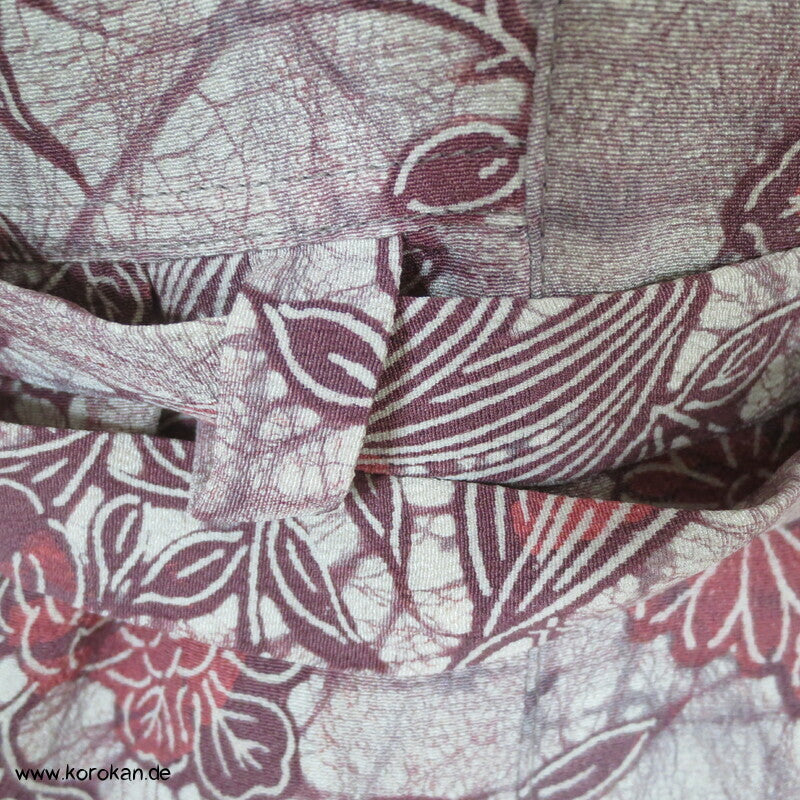 Japan Kimono Seiden Upcycling Reformkleid, Okinawa Batikmuster, Gr. L, Unikat