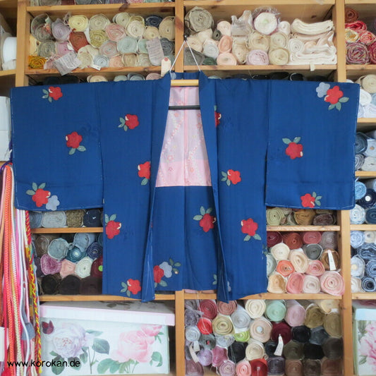 Haori Kimono Jacke Kamelien Seiden Matelassé