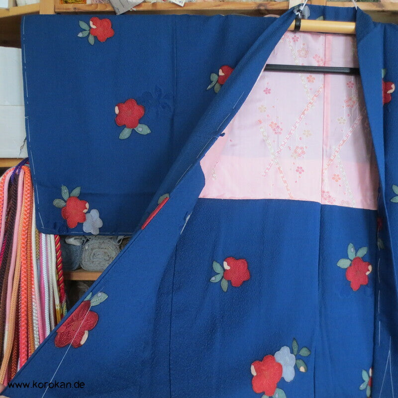 Haori Kimono Jacke Kamelien Seiden Matelassé